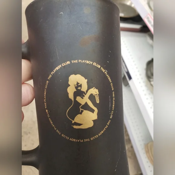 Vintage The Playboy Club matte black glass - Picture 2 of 6